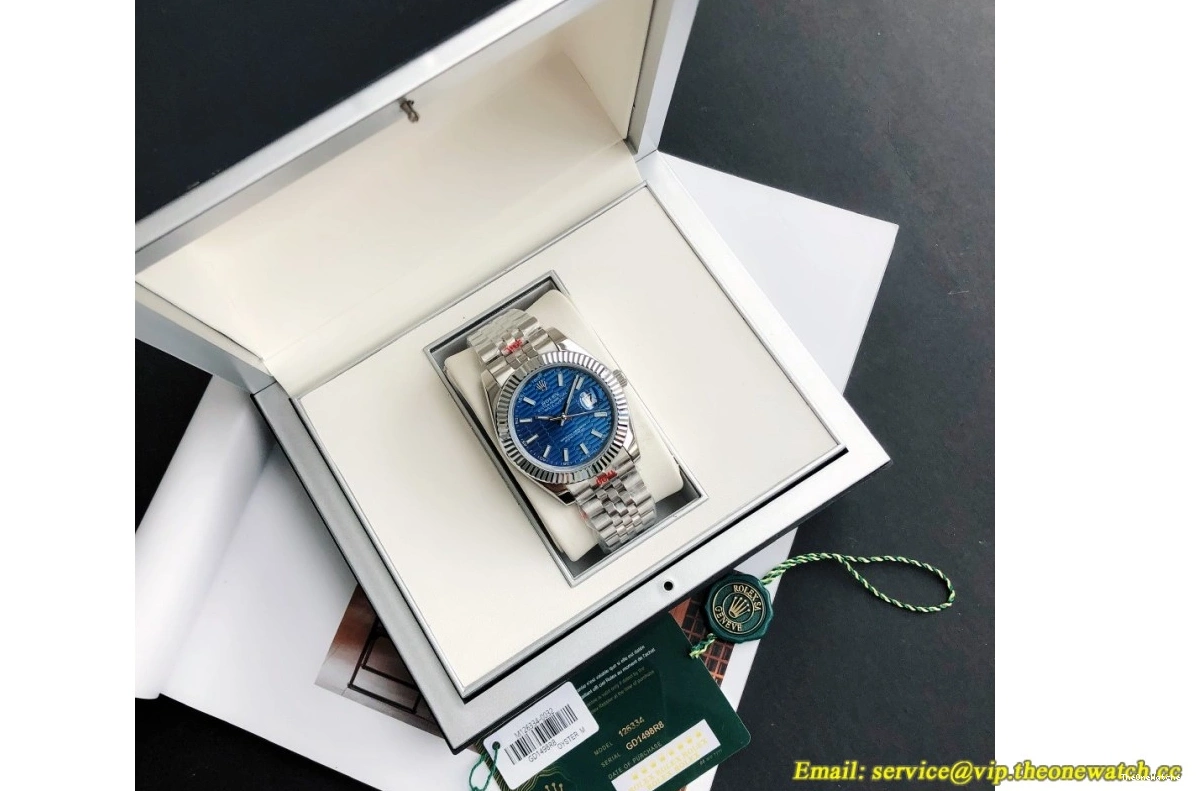 Blue Flt GDF Textured Datejust Jub 41mm MY8215 SS SS 126334 0226